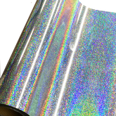 Heat Transfer Vinyl 19" Width SILVER HOLOGRAM HTV