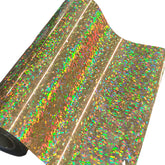 Heat Transfer Vinyl 19" Width Crystal Gold Hologram HTV
