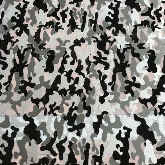 Foil, Camo Camouflage Black Heat Transfer Vinyl 19" HTV