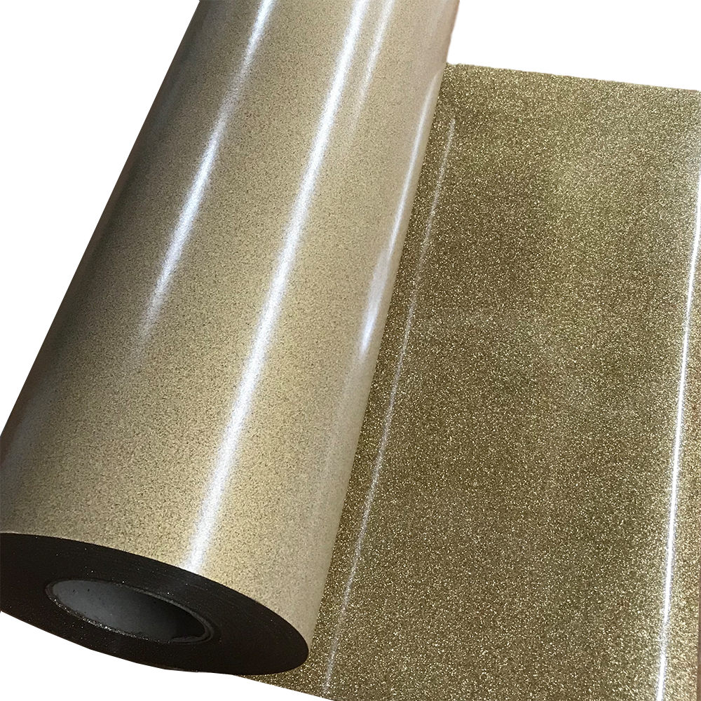 Glitter, Light Gold Heat Transfer Vinyl 19" HTV