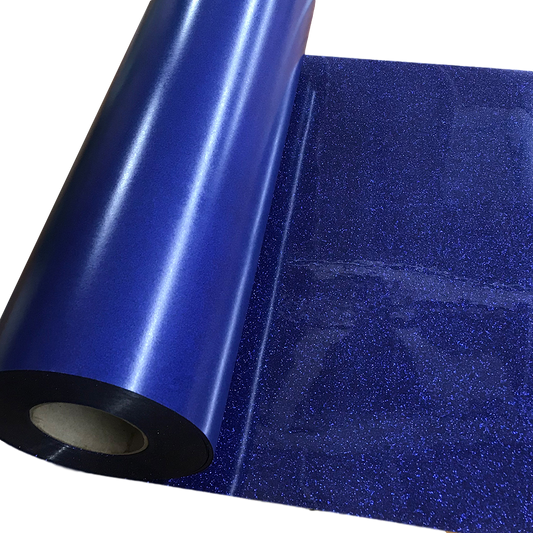 Glitter, Royal Blue Heat Transfer Vinyl 19" HTV