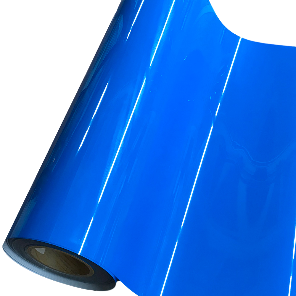 Heat Transfer Vinyl 19" Width NEON FLUORESCENT BLUE HTV