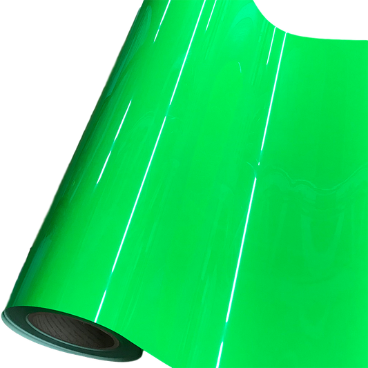 Heat Transfer Vinyl 19" Width NEON FLUORESCENT GREEN HTV