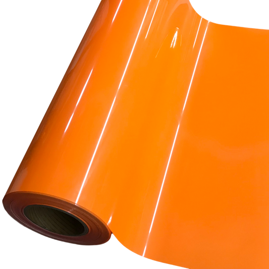 Heat Transfer Vinyl 19" Width NEON FLUORESCENT ORANGE HTV