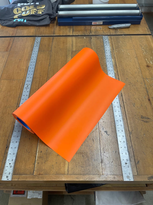 Puff Hot Orange Heat Transfer Vinyl 19" HTV