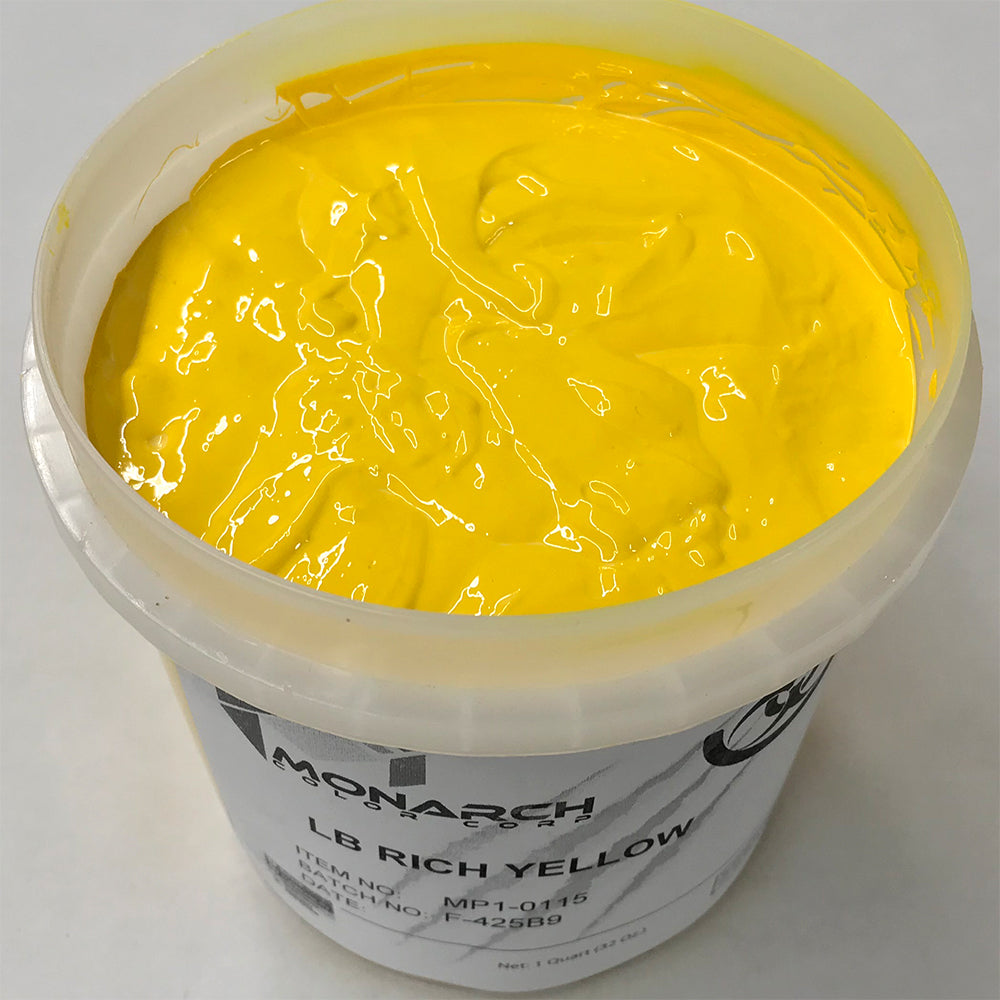 Monarch Plastisol Screen Printing Inks Low Temp Poly / Poly Blend Rich Yellow