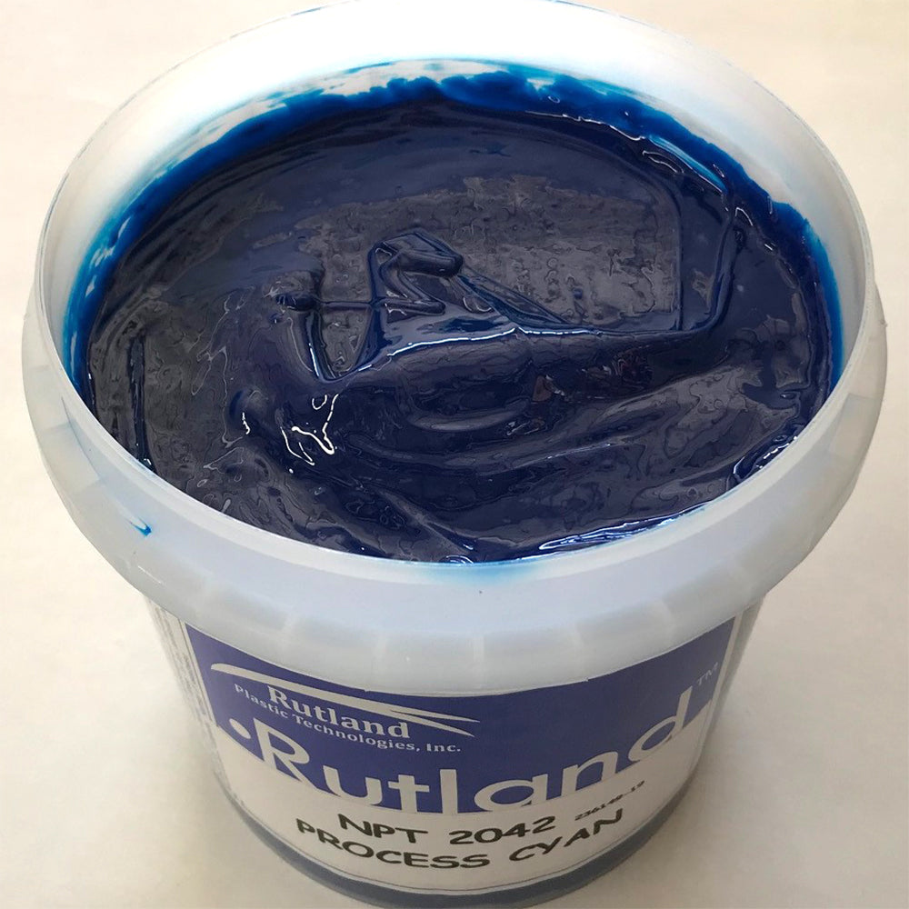 RUTLAND EC2042 NPT PROCESS CYAN CMYK PLASTISOL OIL BASE INK FOR SILK SCREEN PRINTING