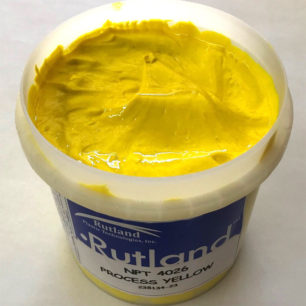 RUTLAND EC4026 NPT PROCESS YELLOW CMYK PLASTISOL OIL BASE INK FOR SILK SCREEN PRINTING
