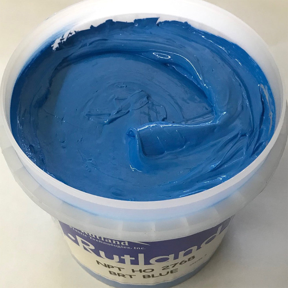 RUTLAND EH2768 NPT HIGH OPACITY BRIGHT BLUE PLASTISOL OIL BASE INK FOR SILK SCREEN PRINTING