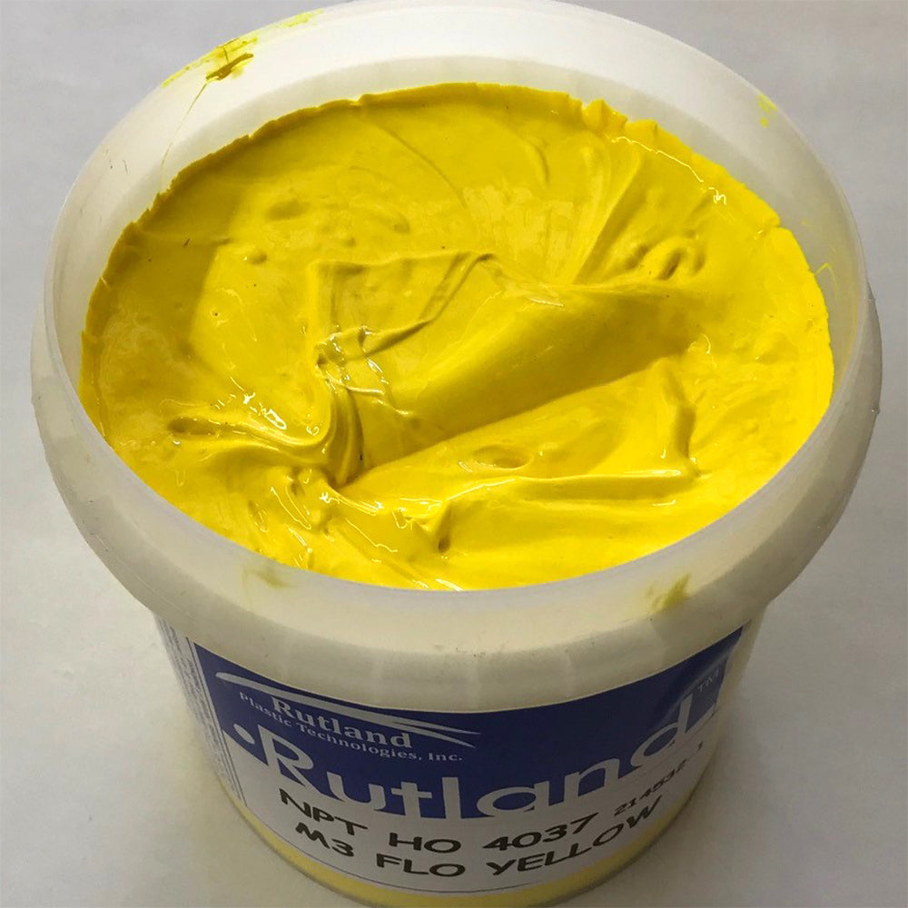 RUTLAND M34037 NPT OPAQUE FLUOR YELLOW PLASTISOL OIL BASE INK FOR SCREEN PRINTING
