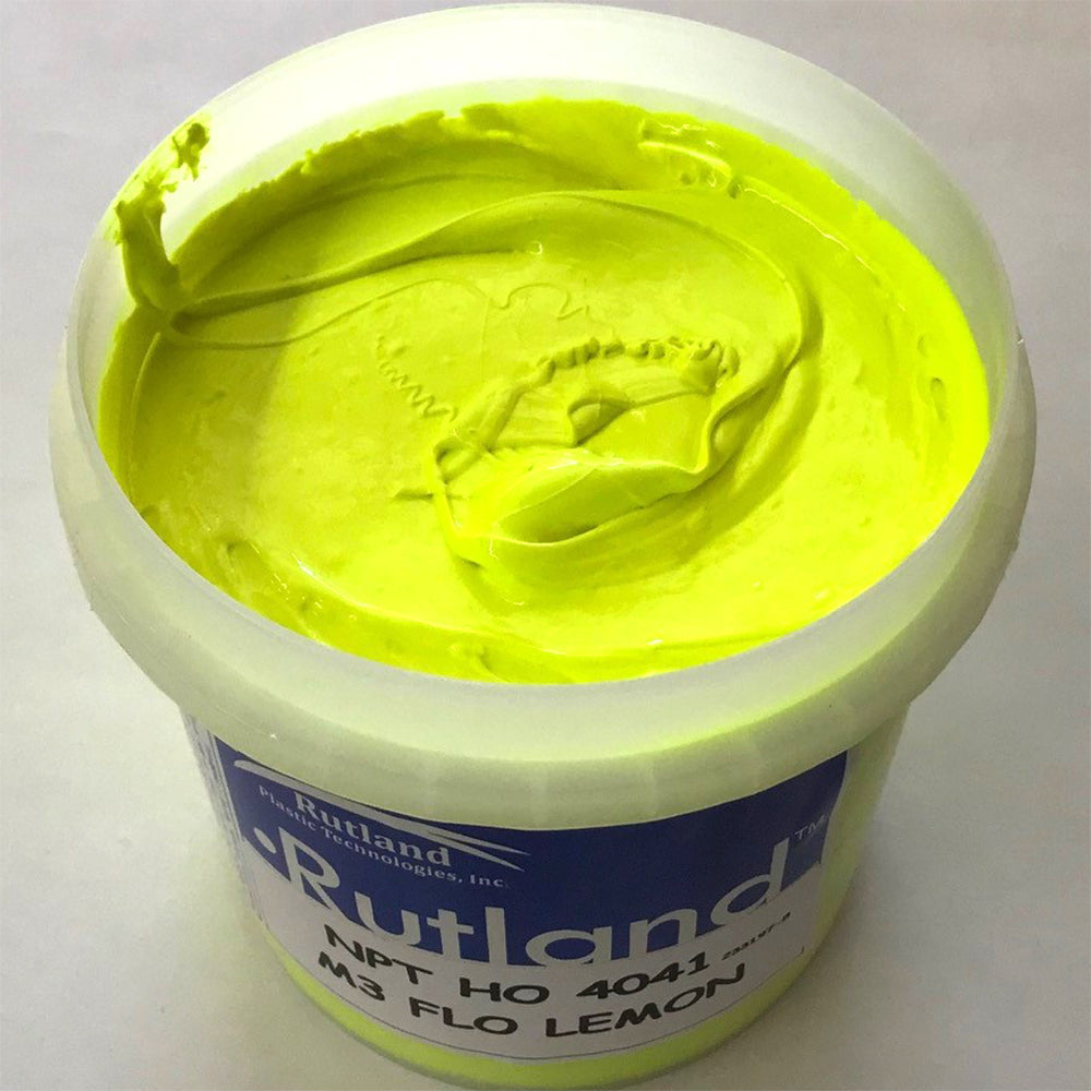 RUTLAND M34041 NPT OPAQUE FLUOR LEMON PLASTISOL OIL BASE INK FOR SCREEN PRINTING
