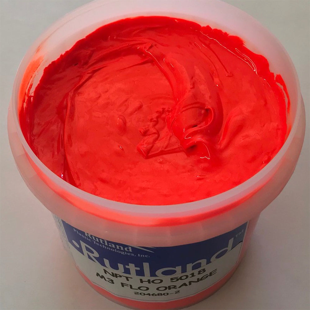RUTLAND M35018 NPT OPAQUE FLUOR ORANGE PLASTISOL OIL BASE INK FOR SCREEN PRINTING