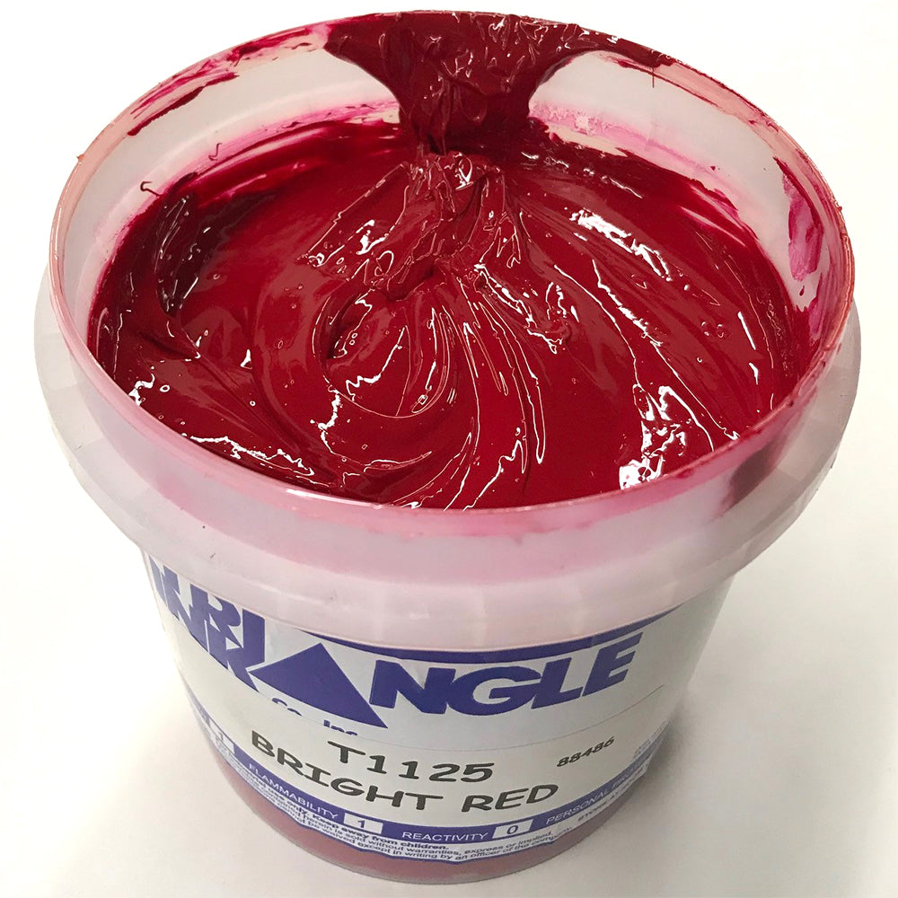 TRIANGLE 1125 BRIGHT RED PLASTISOL OIL BASE INK FOR SILK SCREEN PRINTING