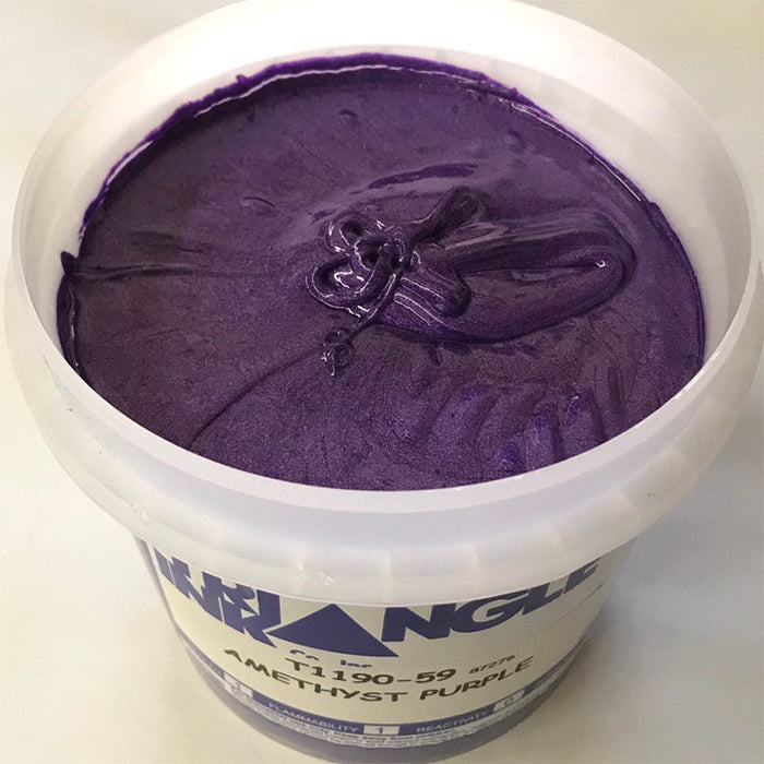 TRIANGLE 1190-59 AMETHYST PURPLE SHIMMER PLASTISOL OIL BASE INK FOR SILK SCREEN PRINTING